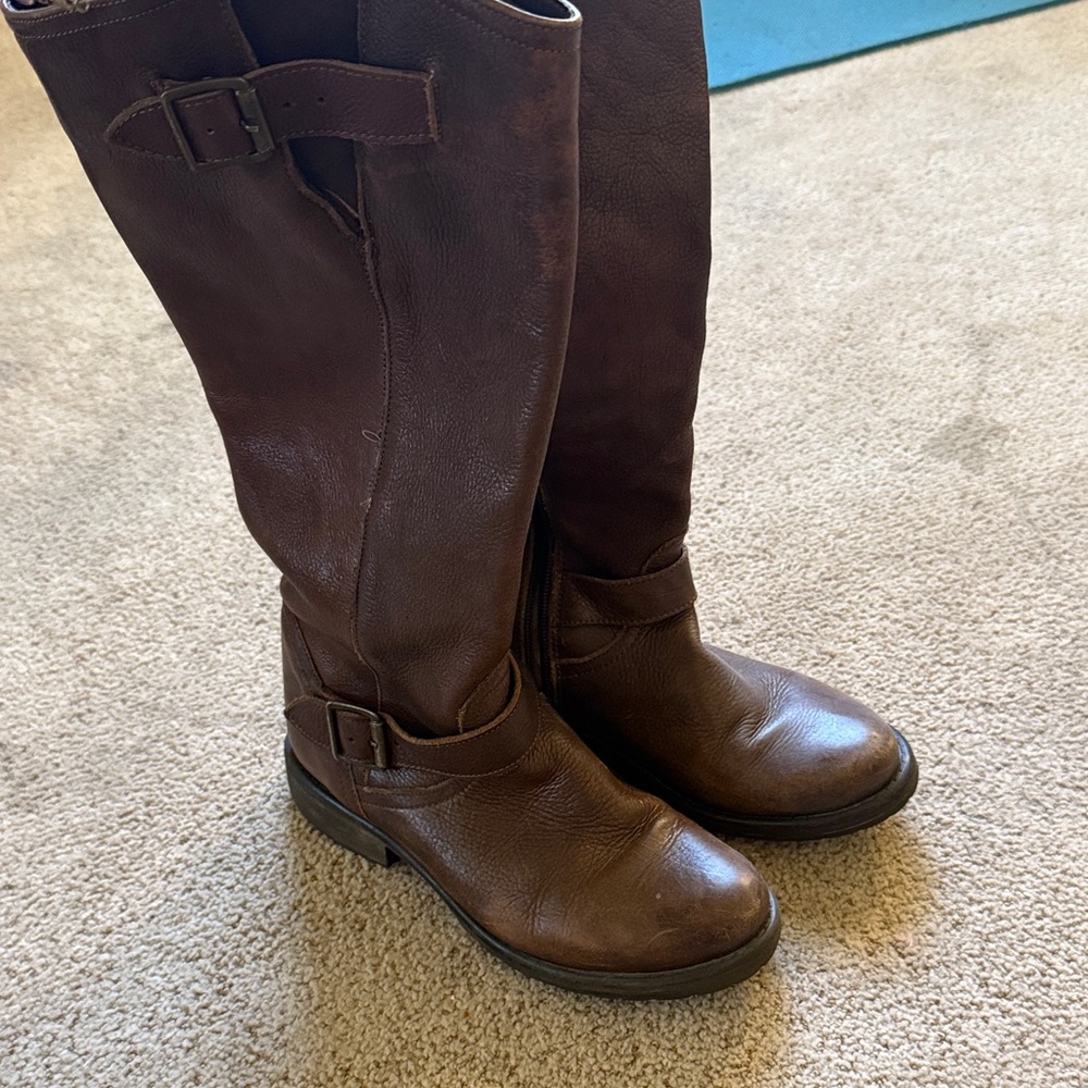 Brown Leather Steve Madden Boots